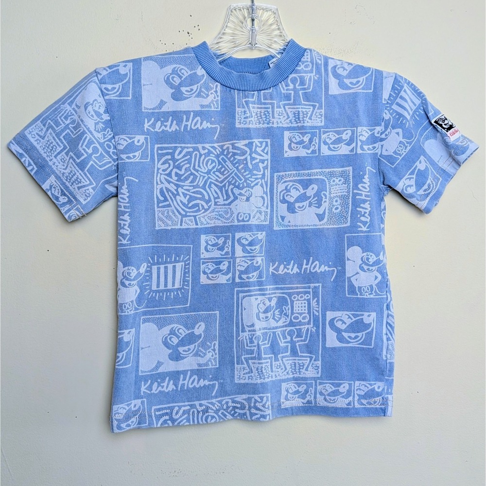 Keith Haring Mickey Mouse H&M All Over Print Shirt Toddler Size 3T-4T